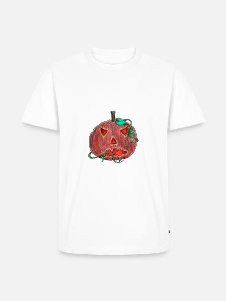 Lantern pumpkin - Men's Premium Organic T-Shirt - white