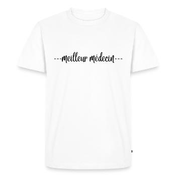 meilleur médecin - T-shirt Premium bio Homme - blanc - Devant - Nico (187cm)