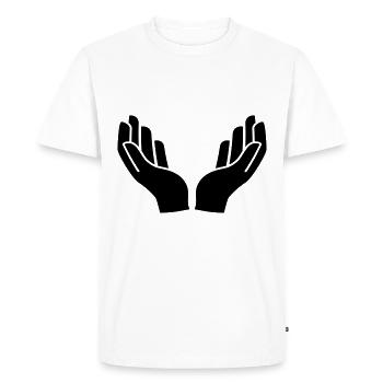 Hands icon icon - Men's Premium Organic T-Shirt - white - Front - Nico (187cm)