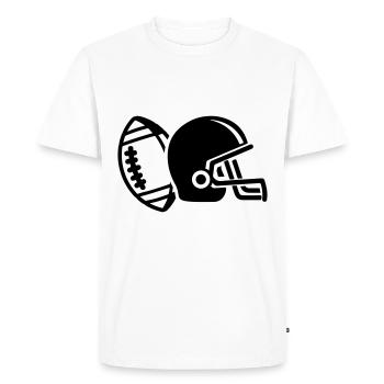 Casque de football - T-shirt Premium bio Homme - blanc - Devant - Nico (187cm)