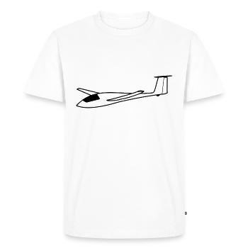Planeur avion Glider - T-shirt Premium bio Homme - blanc - Devant - Nico (187cm)
