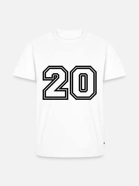 20 number symbol - Men's Premium Organic T-Shirt - white
