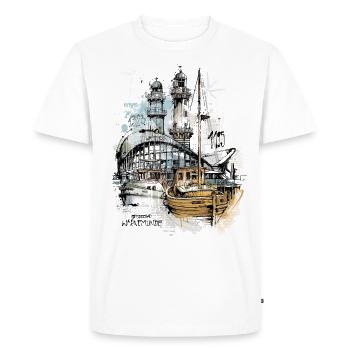 Scène de Warnemünde Teepott - T-shirt Premium bio Homme - blanc - Devant - Nico (187cm)
