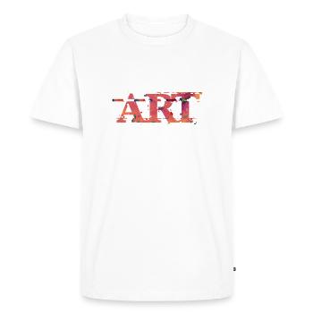 ART - T-shirt Premium bio Homme - blanc - Devant - Nico (187cm)