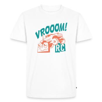 Vrooom ! passion voiture RC - T-shirt Premium bio Homme - blanc - Devant - Nico (187cm)