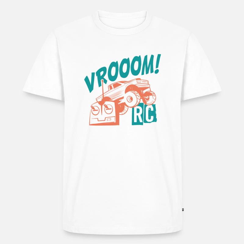Vrooom! Leidenschaft RC Auto - Männer Premium Bio T-Shirt - Weiß
