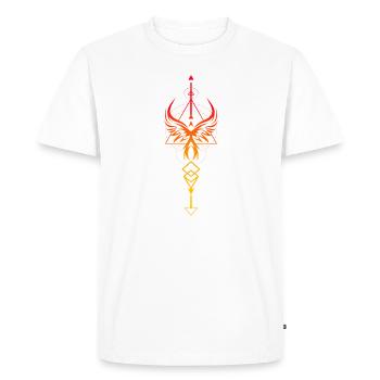 Symbole verticale phénix Valkyrie - T-shirt Premium bio Homme - blanc - Devant - Nico (187cm)