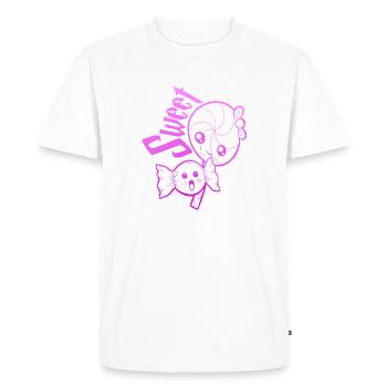 SWEET - bonbon sucette kawaii - T-shirt Premium bio Homme - blanc - Devant - Nico (187cm)