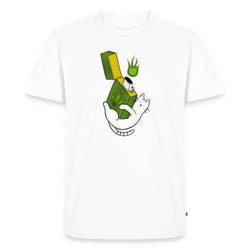 Chatnnabis ganchatman cannabis lighter - Men's Premium Organic T-Shirt - white - Front - Nico (187cm)