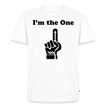 i m the one - Men's Premium Organic T-Shirt - white - Front - Nico (187cm)