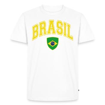 Brésil - T-shirt Premium bio Homme - blanc - Devant - Nico (187cm)