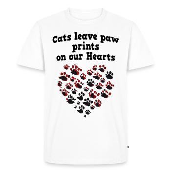 Cœur de chat - T-shirt Premium bio Homme - blanc - Devant - Nico (187cm)