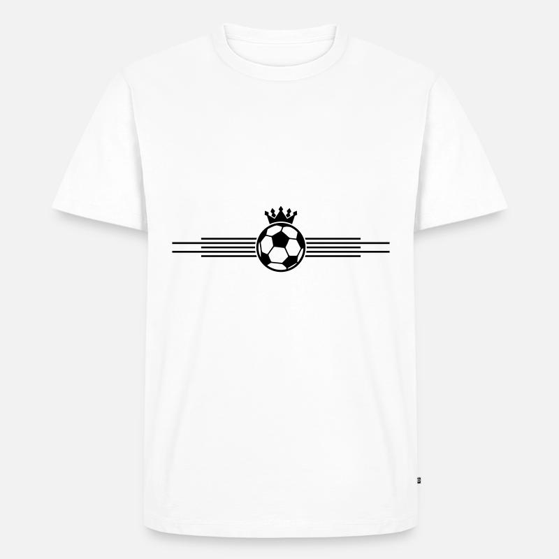 fussball symbol - Männer Premium Bio T-Shirt - Weiß