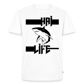 Shark hai-life marine biology underwater Shark - Men's Premium Organic T-Shirt - white - Front - Nico (187cm)