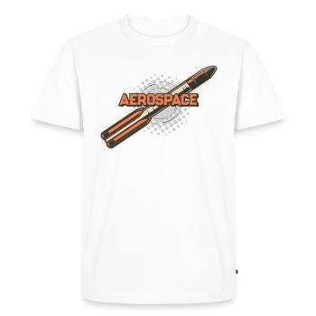 Fusée spatiale aérospatiale - T-shirt Premium bio Homme - blanc - Devant - Nico (187cm)