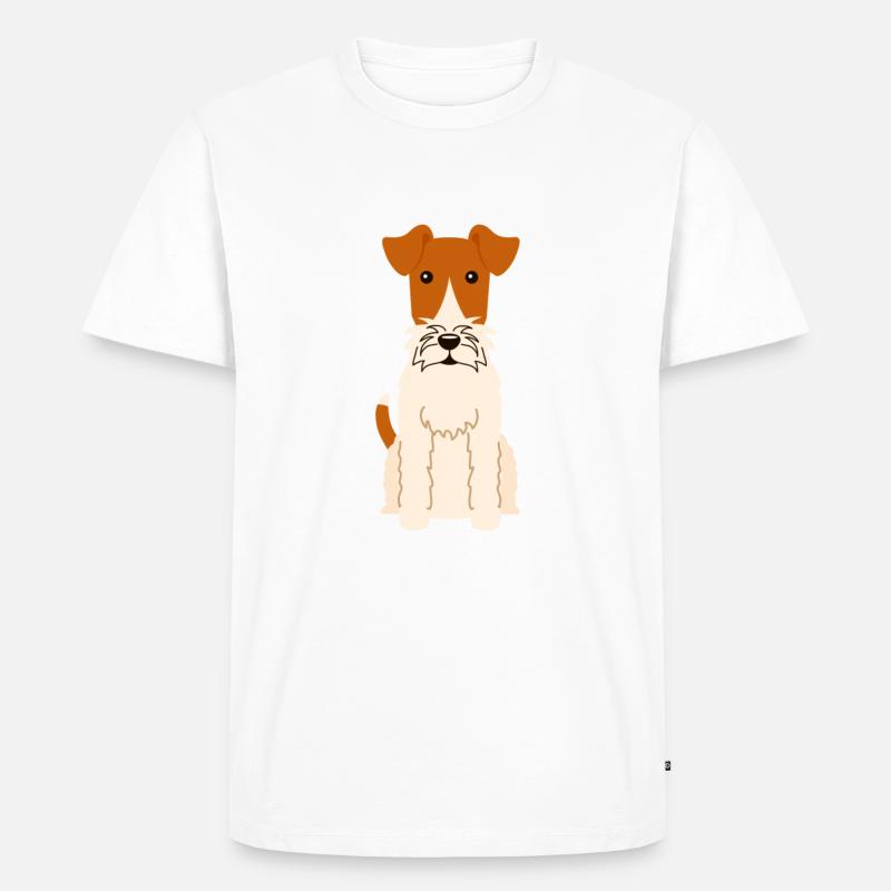 Wire Fox Terrier - Männer Premium Bio T-Shirt - Weiß