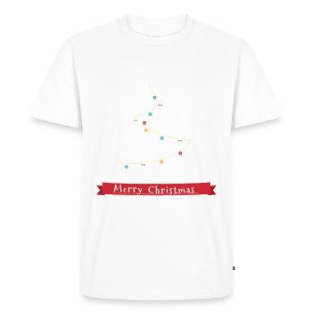 Arbre de Noël caniche nouvellement marié - T-shirt Premium bio Homme - blanc - Devant - Nico (187cm)