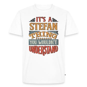 C’est une chose que vous ne comprendriez pas - - T-shirt Premium bio Homme - blanc - Devant - Nico (187cm)