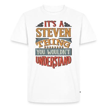 C’est une chose que vous ne comprendriez pas - - T-shirt Premium bio Homme - blanc - Devant - Nico (187cm)