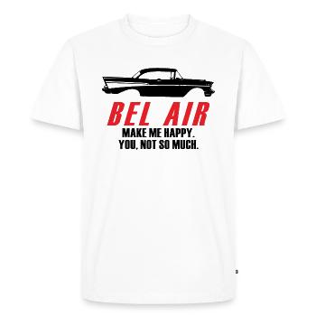 BEL AIR ME REND HEUREUX TOI PAS TELLEMENT - T-shirt Premium bio Homme - blanc - Devant - Nico (187cm)