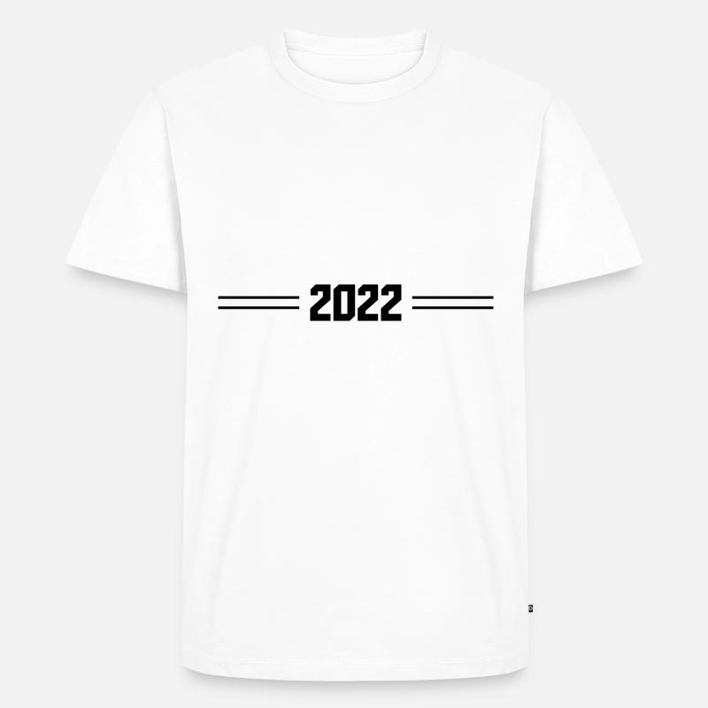 2022 linie - Männer Premium Bio T-Shirt - Weiß