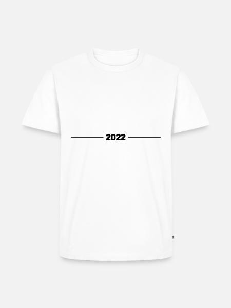 2022 linie - Männer Premium Bio T-Shirt - Weiß
