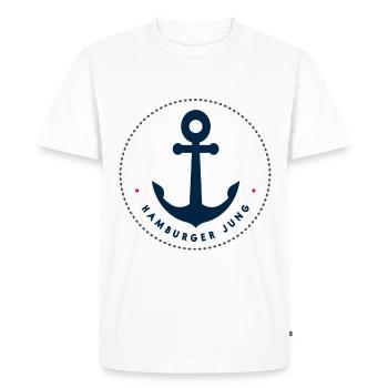 Hamburger Jung HH Hambourg garçon disant - T-shirt Premium bio Homme - blanc - Devant - Nico (187cm)