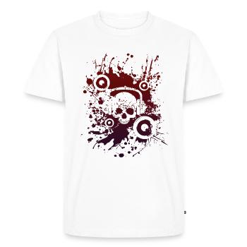 Techno Skull DJ Haut-parleur Splash EDM Music - T-shirt Premium bio Homme - blanc - Devant - Nico (187cm)