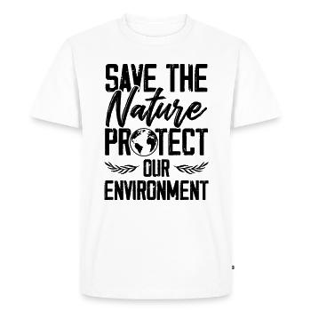 natutschutz recycler - T-shirt Premium bio Homme - blanc - Devant - Nico (187cm)