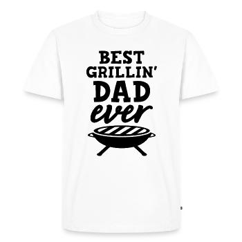 griller papa papa - T-shirt Premium bio Homme - blanc - Devant - Nico (187cm)