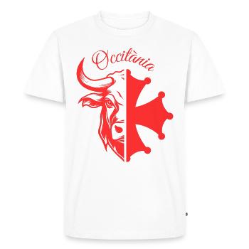 OCCITÀNIA TAUREAU - T-shirt Premium bio Homme - blanc - Devant - Nico (187cm)