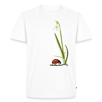 Spring, snowdrops, ladybugs - Men's Premium Organic T-Shirt - white - Front - Nico (187cm)