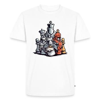The Chess Shock Team - Men's Premium Organic T-Shirt - white - Front - Nico (187cm)