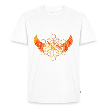 Scissors, razors - Men's Premium Organic T-Shirt - white - Front - Nico (187cm)