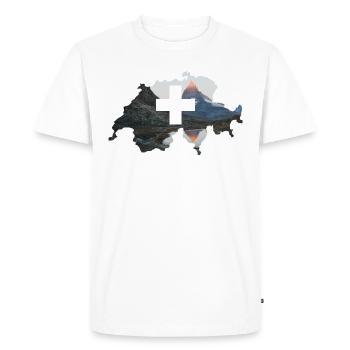 Switzerland - Men's Premium Organic T-Shirt - white - Front - Nico (187cm)