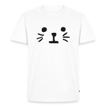 Chat - T-shirt Premium bio Homme - blanc - Devant - Nico (187cm)