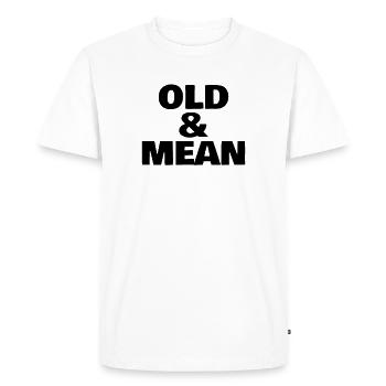 VIEUX ET MÉCHANT - T-shirt Premium bio Homme - blanc - Devant - Nico (187cm)