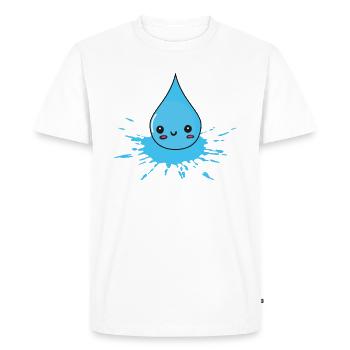 éclatement et éclaboussures - gouttes d’eau - T-shirt Premium bio Homme - blanc - Devant - Nico (187cm)