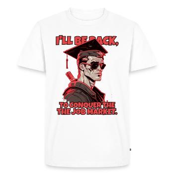 Cyborg robot with high school diploma - Men's Premium Organic T-Shirt - white - Front - Nico (187cm)