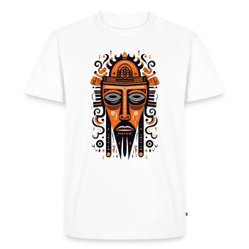 I dream, therefore I am, a mask - Men's Premium Organic T-Shirt - white - Front - Nico (187cm)