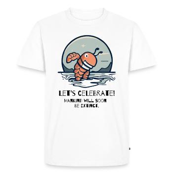 Celebrating lobsters and humanity in climate change - Men's Premium Organic T-Shirt - white - Front - Nico (187cm)
