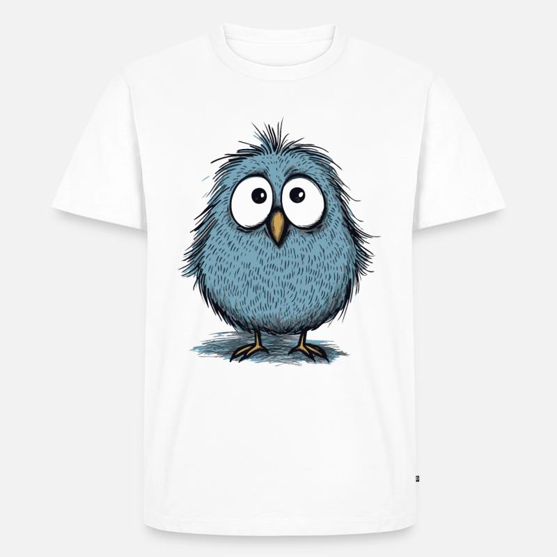 ein süßer lustiger Vogel - Männer Premium Bio T-Shirt - Weiß
