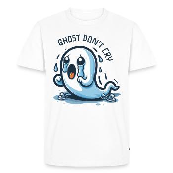 Ghost Don't Cry - Men's Premium Organic T-Shirt - white - Front - Nico (187cm)
