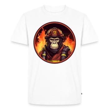 Monkey Fire Brigade - Men's Premium Organic T-Shirt - white - Front - Nico (187cm)