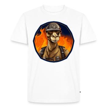 Brigade de pompiers à chameau - T-shirt Premium bio Homme - blanc - Devant - Nico (187cm)