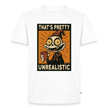 Squelette étrange : C’est assez irréaliste - T-shirt Premium bio Homme - blanc - Devant - Nico (187cm)