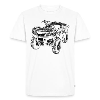 Susu Susi Quad Offroad tout terrain toutes roues motrices - T-shirt Premium bio Homme - blanc - Devant - Nico (187cm)