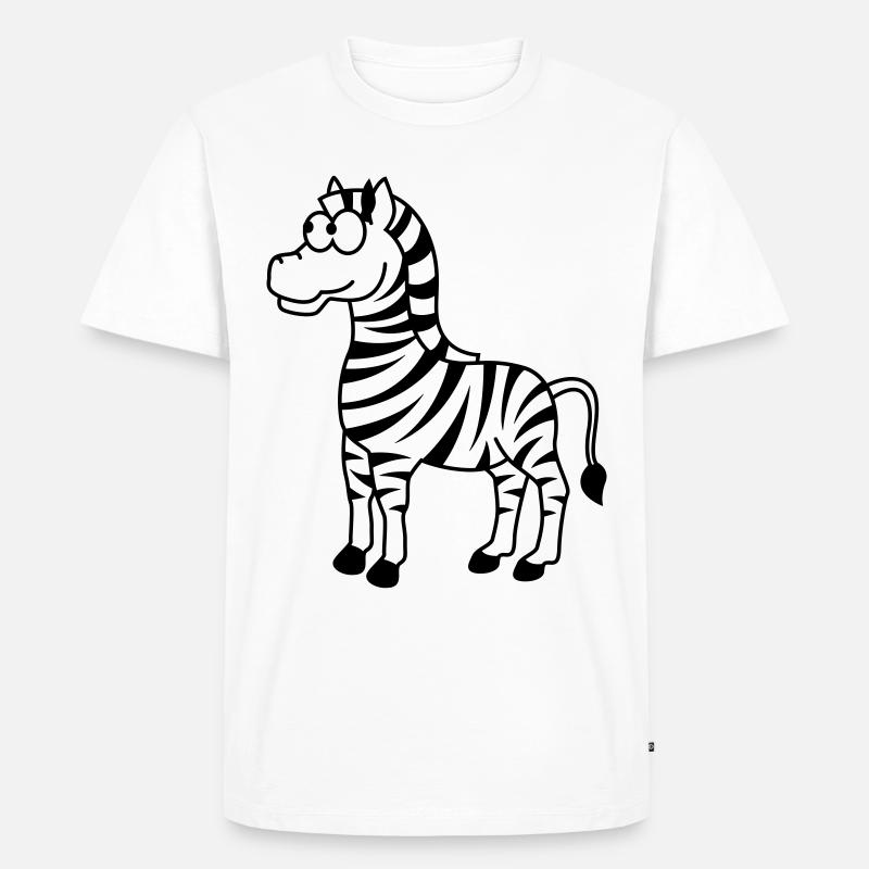 Zebra Comic Tier - Männer Premium Bio T-Shirt - Weiß