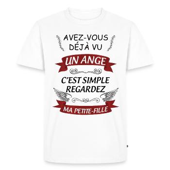 Petite-fille à papy Idée Cadeau Pour Papi Fier - T-shirt Premium bio Homme - blanc - Devant - Nico (187cm)