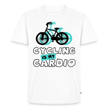 Le cyclisme en tant que vélo de cardio-mobilité - T-shirt Premium bio Homme - blanc - Devant - Nico (187cm)